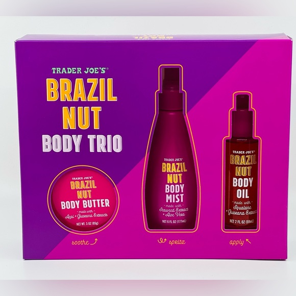 3pc Gift Set Trader Joe's Brazil Nut Body Butter Body Mist & Body Oil Limited - Picture 3 of 6